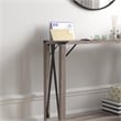 Bowery Hill Modern Farmhouse 2-Tier Console Table in Gray Wash Finish