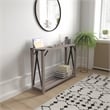 Bowery Hill Modern Farmhouse 2-Tier Console Table in Gray Wash Finish