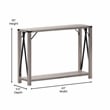 Bowery Hill Modern Farmhouse 2-Tier Console Table in Gray Wash Finish