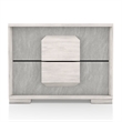 Bowery Hill Two-Tone Wood 2-Drawer Nightstand in Washed White
