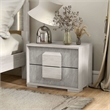 Bowery Hill Two-Tone Wood 2-Drawer Nightstand in Washed White