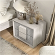 Bowery Hill Two-Tone Wood 2-Drawer Nightstand in Washed White