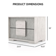 Bowery Hill Two-Tone Wood 2-Drawer Nightstand in Washed White