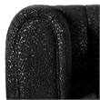 Bowery Hill Boucle Fabric Channel Tufted 3-Seater Sofa in Black