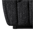 Bowery Hill Boucle Fabric Channel Tufted 3-Seater Sofa in Black