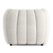 Bowery Hill Channel Tufted Boucle Accent Chair in Off White
