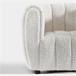 Bowery Hill Channel Tufted Boucle Accent Chair in Off White