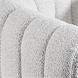 Bowery Hill Channel Tufted Boucle Accent Chair in Off White