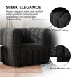 Bowery Hill Channel Tufted Boucle Accent Chair in Off White