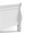 Bowery Hill Sleigh Full Panel Bed Frame with Shaker Panels in White