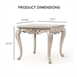 Bowery Hill Wood End Table with Cabriole Legs in Gold Finish