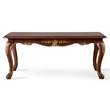 Bowery Hill Wood Coffee Table with Cabriole Legs in Cherry Finish