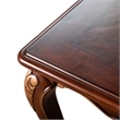 Bowery Hill Wood Coffee Table with Cabriole Legs in Cherry Finish