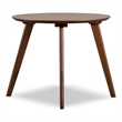 Bowery Hill 2-Piece Side Table and Boucle Fabric Accent Chair in Walnut