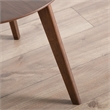 Bowery Hill 2-Piece Side Table and Boucle Fabric Accent Chair in Walnut