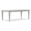 Bowery Hill 7-Piece Dining Table Set with Upholstered Chairs in Silver Finish