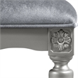 Bowery Hill 7-Piece Dining Table Set with Upholstered Chairs in Silver Finish