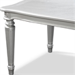 Bowery Hill 7-Piece Dining Table Set with Upholstered Chairs in Silver Finish