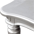 Bowery Hill 7-Piece Dining Table Set with Upholstered Chairs in Silver Finish