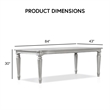 Bowery Hill 7-Piece Dining Table Set with Upholstered Chairs in Silver Finish
