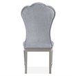 Bowery Hill 7-Piece Dining Table Set with Upholstered Chairs in Silver Finish
