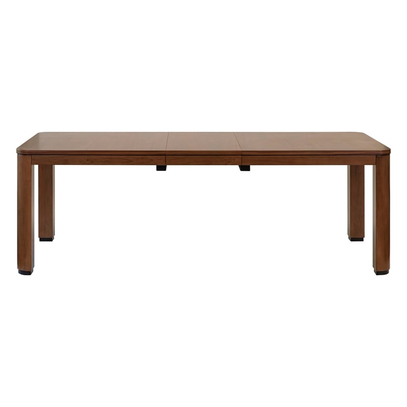 Bowery Hill Wood Dining Table with 8 Chairs in Walnut Finish