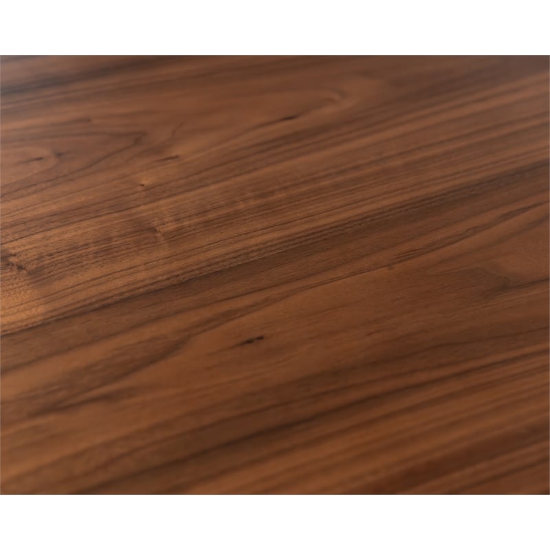 Bowery Hill Wood Dining Table with 8 Chairs in Walnut Finish