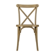 Bowery Hill Resin Cross Back Chair in Chestnut for Indoor/Outdoor Use