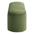 Bowery Hill Corduroy Fabric Storage Bench in Green with Lift-Top Functionality