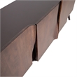 Bowery Hill Solid Wood Sculpted Server with Doors in Walnut Finish