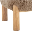 Bowery Hill Fur-Like Fabric Accent Chair in Light Brown