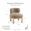 Bowery Hill Fur-Like Fabric Accent Chair in Light Brown