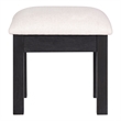 Bowery Hill 2-Piece Modern Wooden Vanity Set with Stool in Black