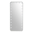 Bowery Hill Metal Bluetooth LED Standing Mirror in White