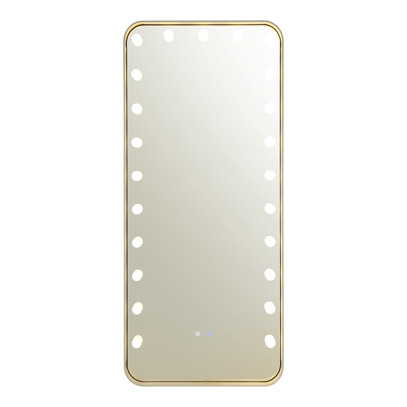 Bowery Hill Metal Bluetooth LED Standing Mirror in White