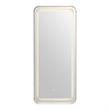 Bowery Hill Metal Bluetooth LED Lights Standing Mirror in White