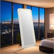 Bowery Hill Metal Bluetooth LED Lights Standing Mirror in White