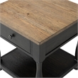 Bowery Hill Wood Storage Coffee Table Set in Weathered Black/Brown