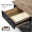 Bowery Hill Wood Storage Coffee Table Set in Weathered Black/Brown