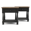 Bowery Hill Wood Storage Coffee Table Set in Weathered Black/Brown