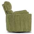 Bowery Hill Fabric Power Recliner Glider with Swivel Function in Olive Green