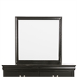 Bowery Hill 6-Drawer Transitional Wood Dresser with Mirror in Black