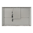 Bowery Hill Queen Platform Bed with LED Panel in Light Gray Rubberwood