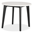 Bowery Hill Round Counter Dining Table with Marble Top in Black and White