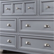 Bowery Hill Transitional Gray Wood 7-Drawer Dresser with Care Kit