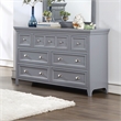 Bowery Hill Transitional Gray Wood 7-Drawer Dresser with Care Kit