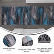 Bowery Hill 24x120 in Fabric Abstract Design Area Rug in Blue and Gray