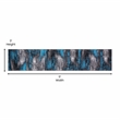 Bowery Hill 24x120 in Fabric Abstract Design Area Rug in Blue and Gray