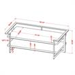 Bowery Hill 2-Piece Metal Coffee Table Set in Gold Finish with Black Tops