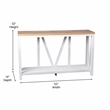 Bowery Hill Engineered Wood Console Table in White Wash/Warm Oak